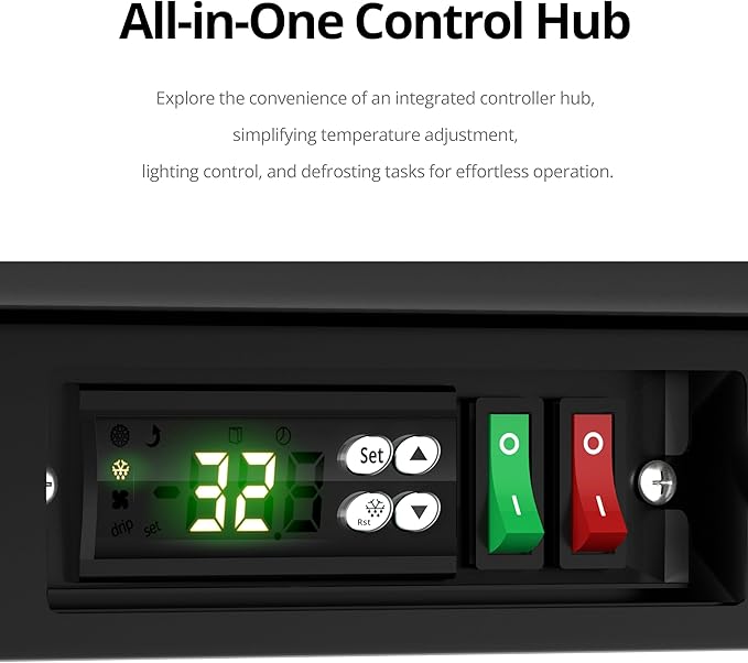 54 in. 335 cans Triple Sliding Door Back Bar Beverage Cooler, 10.8 cu. ft. Under Counter Glass Door Bar Fridge, lockable, 32-50°F Display Refrigerator, ETL & NSF7 Certified