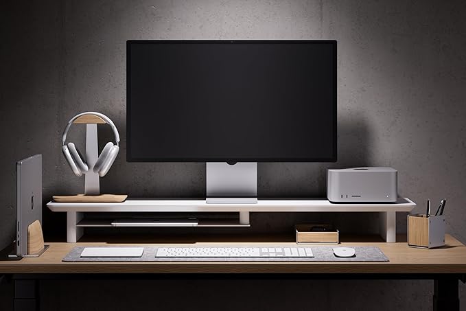 desk monitor stand (All　White, Large)