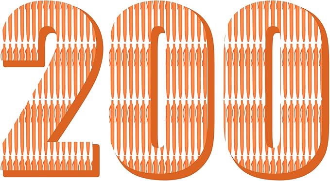 deegtran Pens Bulk, 200 Pack No Bleed Orange Barrel Click Pens, Wholesale Retractable Ballpoint Pens, Pen Medium Point, Smooth Ink Pens, 1.0MM Black Ink