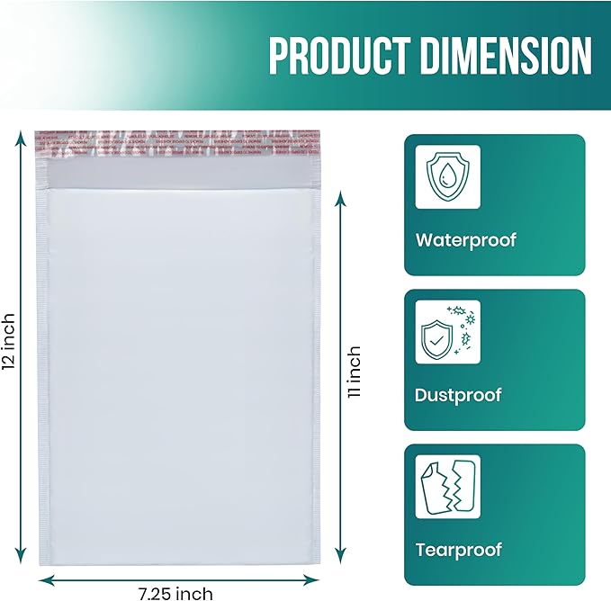 Levex - #1 7.25" x 12" [5 Pack] Poly Bubble Mailers, Padded Envelope Mailers, Packing Envelope & Mailing Bags for Shipping