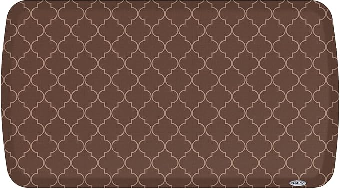 GelPro Elite Premier Anti-Fatigue Kitchen Comfort Floor Mat, 20x36", Lattice Java Stain Resistant Surface with therapeutic gel and energy-return foam for health & wellness