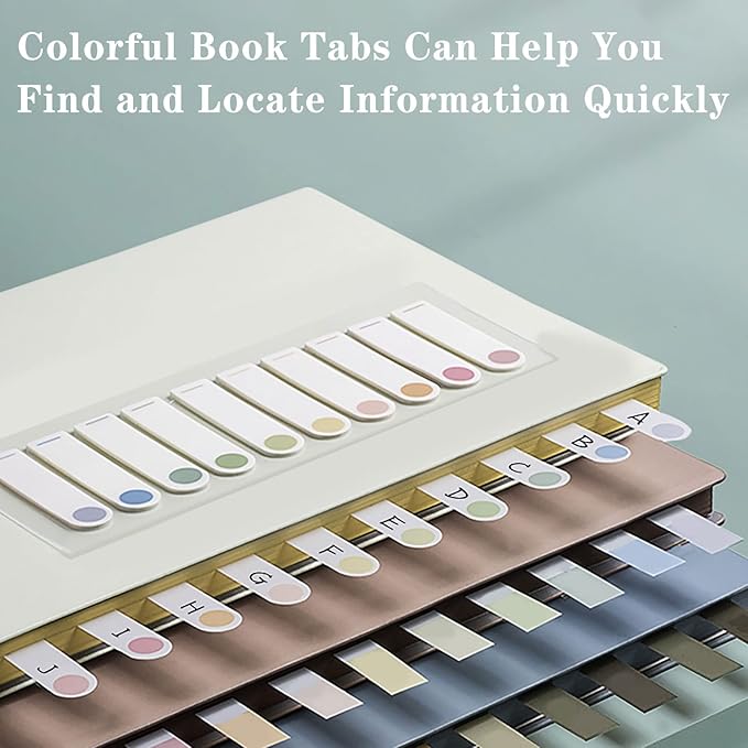 ELII 1600pcsTabs Page Markers Morandi Sticky Index Tabs,Transparent Sticky Notes Book Markers Tabs Label Stickers Index Tabs for Reading Notes, Classify File