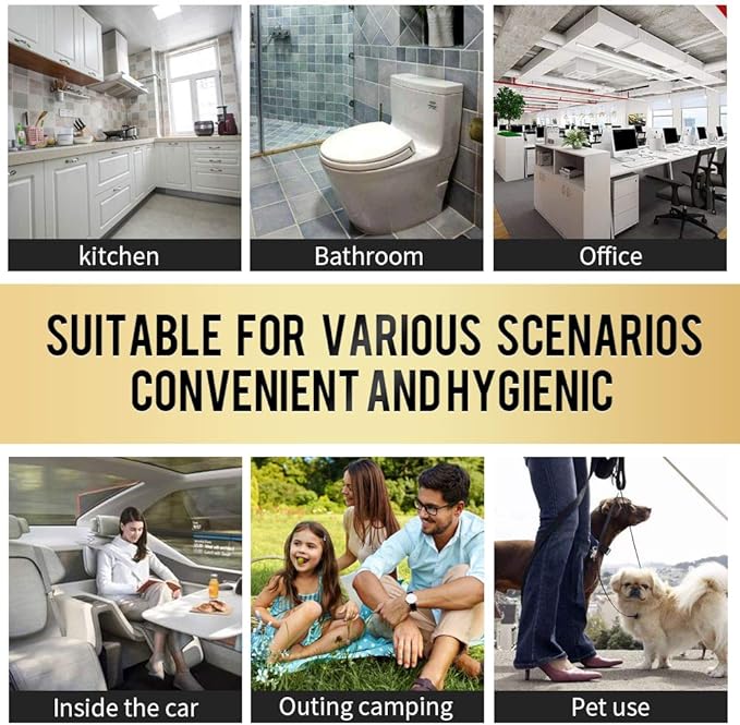 Small Trash Bags 240 Count Garbage Bags SWIHELP Waste Basket Liners for Bathroom, Kitchen,Bedroom, Office Pet Car 15 Liter Trash Can 4 Gallon