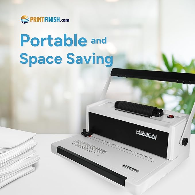 Coilbind S20 Spiral Coil Binding Machine for Office – Heavy Duty Hole Punch Electric Coil Inserter – Adjustable Margins – Clean Binding - Free Crimper Tool & 100 Coils – 4:1 Pitch – 20 Sheet Capacity