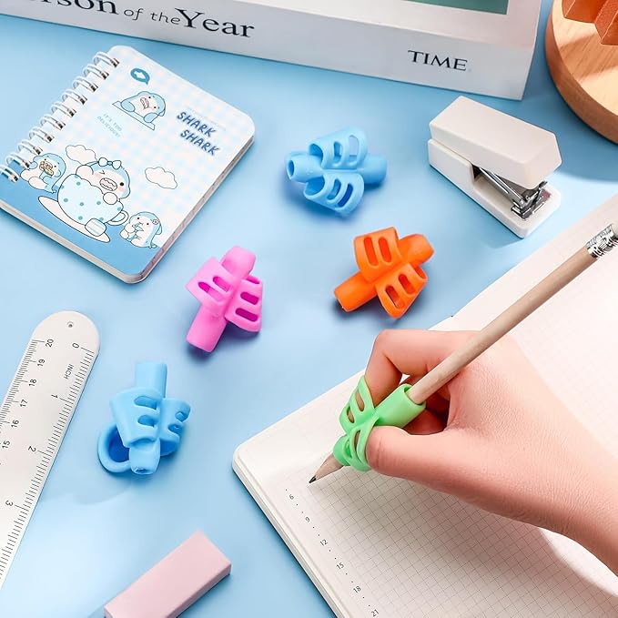 SANNIX 8 Pack Pencil Kids Grips for Kids Handwriting, Pencil Holder Grip Posture Correction Training Pen Writing Aid Tool for Kid Preschools PKidsosture Correction Training Elementary Teaching Tools