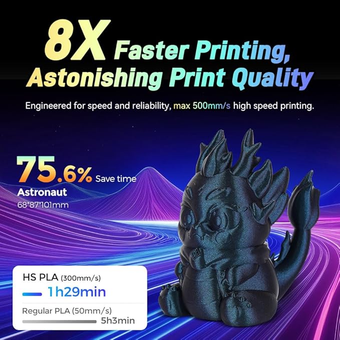 FLASHFORGE Chameleon Rapid PLA Filament 1.75mm Abyssal Rede, PLA Color Shift High Flow Speedy 3D Printer Filament, Max 500mm/s Fast Printing, Display Shimmering Effects from Various Angles and Light