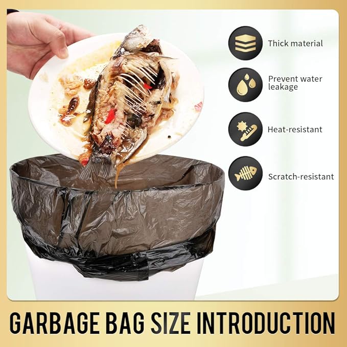Small Trash Bags 240 Count Garbage Bags SWIHELP Waste Basket Liners for Bathroom, Kitchen,Bedroom, Office Pet Car 15 Liter Trash Can 4 Gallon