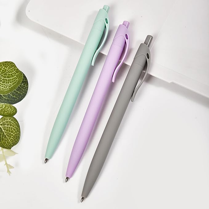 BallPoint Pens, 100 Pack (BLACK Ink),Bulk Pens, Light Blue/Mint Green Barrel,Click Pens for Office Home and School, Retractable Ballpoint Pens, Medium Point, 1.00MM (Light Blue/Mint Green)