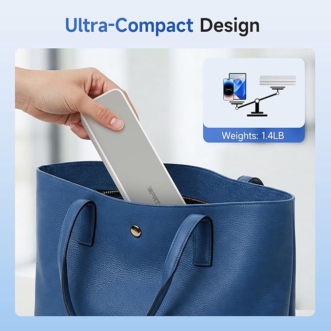 iDPRT Portable Printer Wireless for Travel - 203DPI Bluetooth Mobile Printer Support for 8.5"x11" US Letter, Inkless Compatible with iOS, Android, Laptop for Office, Car and Home, School