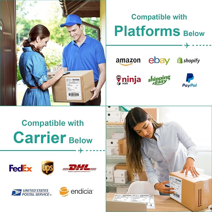 MFLABEL Half Sheet Label Laser/Ink Jet USPS UPS FedEx Shipping Label 8.5 x 11 Inches Packaging Labels, Address Labels for Laser & Inkjet Printers, 30000 Count(15000 Sheets)