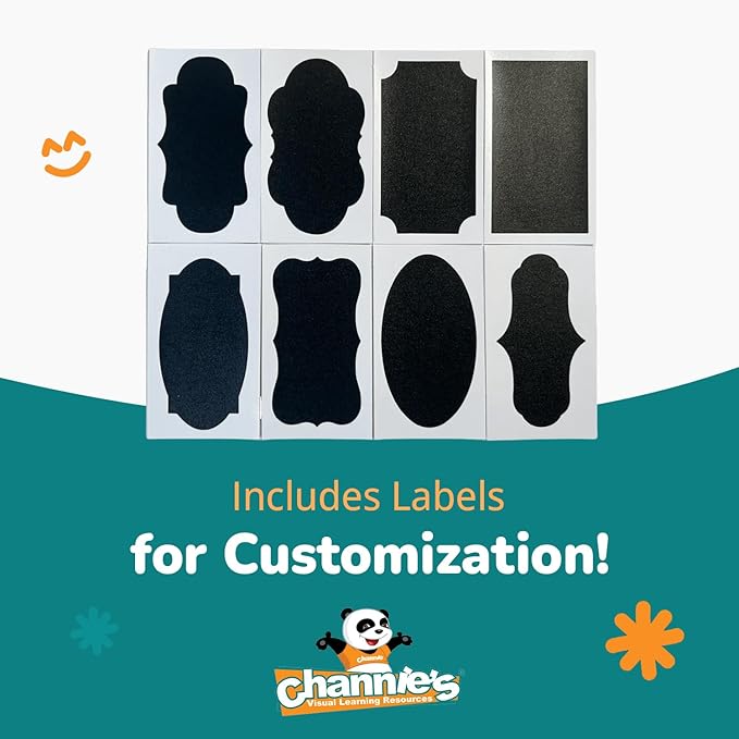 Channie's Liquid Chalk Markers, 24 Vibrant Colors, Dual-Tip Reversible Chisel & Round Tips, Works on Chalkboards, Glass, Mirrors & More, Easy to Wipe Off, Includes Labels & Tweezers