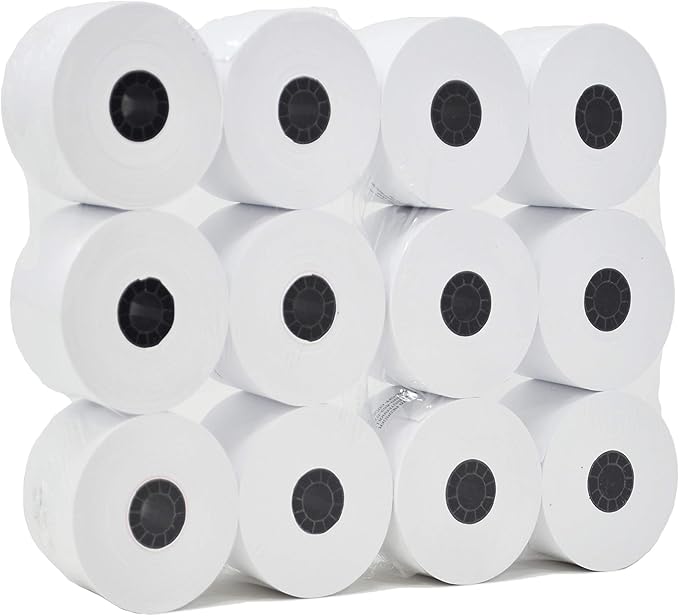 (2 Packs of 5 Rolls) 2 1/4 x 150 ft White Adding Machine Tape Paper (10 Rolls - 50 GSM) Premium One Ply Register/Adding Machine/Calculator Paper Rolls Printing Calculator 10 Key