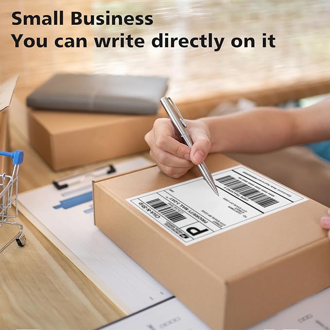 4"x6" Direct Thermal Shipping Labels 600 Lables/2 Roll (300 Pcs per Roll) Compatible with Zebra Rollo Beeprt Printer Permanent Adhesive