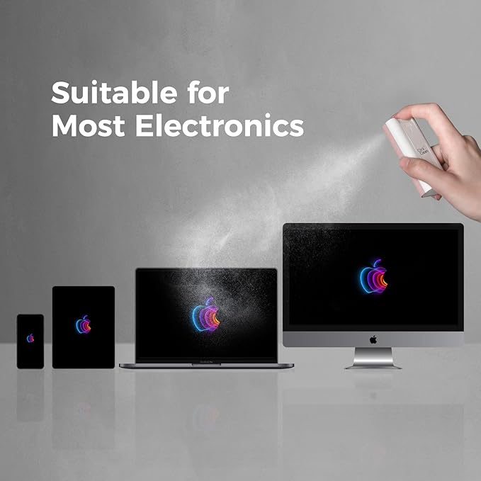 CLICK CLEAN Touchscreen Mist Cleaner, Screen Cleaner, All in One Screen Cleaner Spray with Microfiber and Phone Stand for All Phones, Laptop and Tablet Screens (Pink)