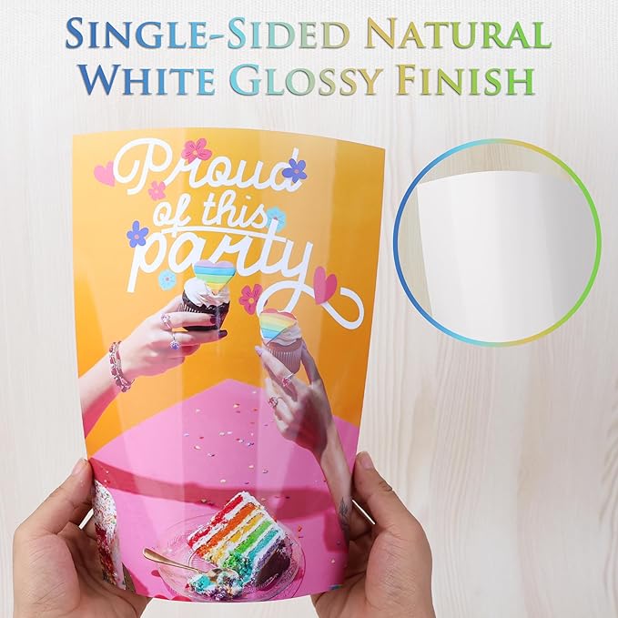 A-SUB Glossy Thin Photo Printer Paper for Flyer Brochure Chip Bag 8.5x11 Inch 36lb for Inkjet Printer Dye Ink Single-Side Print 135gsm