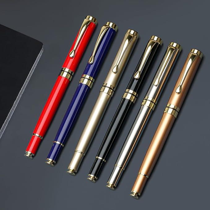 YIVONKA Luxury Ballpoint Pens Best Ball Pen Gift Set for Men & Women Professional Executive Office Nice BallPens Classy Gift Box Ballpoint Black Refill Line width 0.5mm (2 blue)