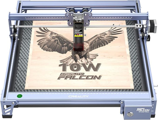 Creality Falcon 10W Laser Engraver, with Honeycomb Laser Bed 500x500mm, 10000mm/min, 72W High-Precision Laser Cutter for Wood, Acrylic, Pre-Installation and Out-of-The-Box