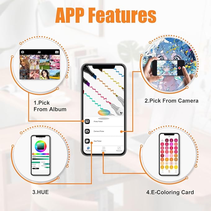 262 Colors Alcohol Markers with Free App, Chisel Tip and Fine Tip, Dual Tip Alcohol-Based Marker set for Artist Adults, Art Markers for Painting, Coloring, Sketching and Drawing,Great Gift Idea