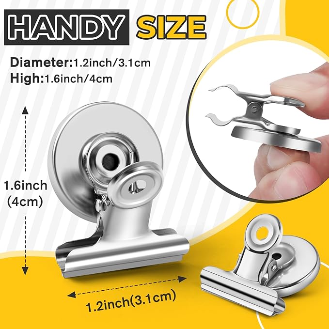 20 Pack Refrigerator Fridge Magnets, Cute Magnet Clips for Fridge, Magnetic Magnet Clips Heavy Duty Magnets Refrigerator for Note List, Photo Display, Whiteboard, Refrigerator, Locker