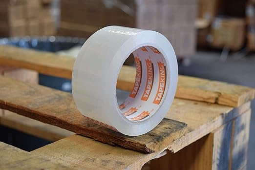 Tape King Quiet Packing Tape - Pack of 6, Clear, Heavy-Duty, Packaging, Boxing and Shipping Tape for Moving and Storage