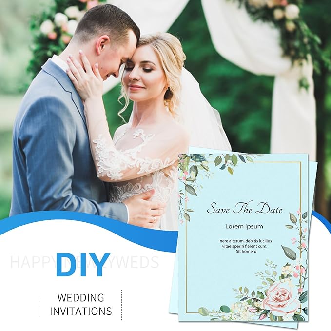 MixTeach 100 Sheets Light Blue Cardstock 8.5 x 11 Inch Thick Cardstock Paper, 250gsm/92lb Double Sided Light Blue Cardstock Printer Paper for Cards Making Crafts Scrapbook Invitations Drawing Printing