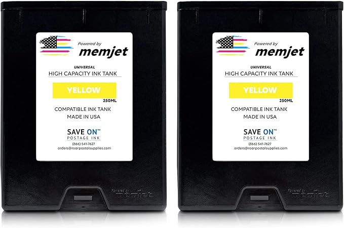 Save On Postage Ink, (2-Pack Memjet Ink Cartridge Compatible Formax CJ-22 | Memjet Ink Compatible HI-Cap Yellow Ink Tank for ColorMax7 and ColorMax8 | 2 Pack