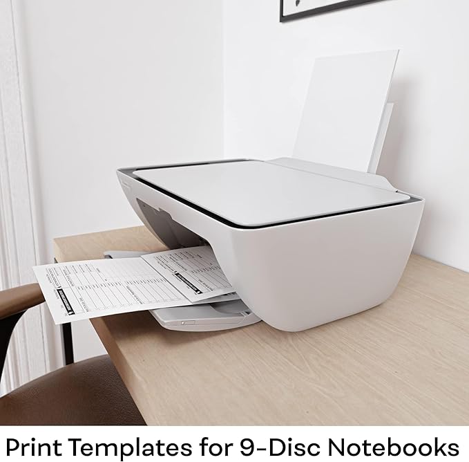 Blank 7 x 9.25 Inch Paper, 120 GSM, 400 Sheets, DIY Template Printing in Happy Planners, Classic Size Unpunched, Loose Leaf, White, Discbound 9 Disc Planner Refill