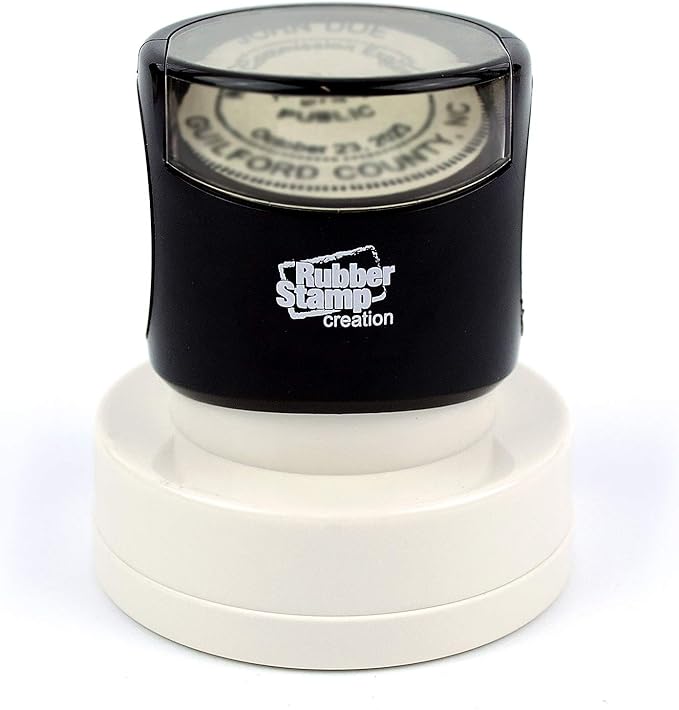 MaxMark Round Notary Pre-Inked Stamp for State of South Dakota