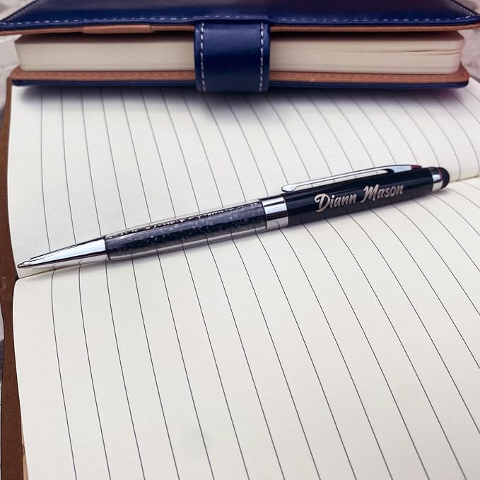 Personalized Business Pens with Stylus - Custom Engraved Metal Ballpoint Pen for Executives, Teachers, and Students. Ideal Gift for Graduations, Promotions 12pcs/Pack