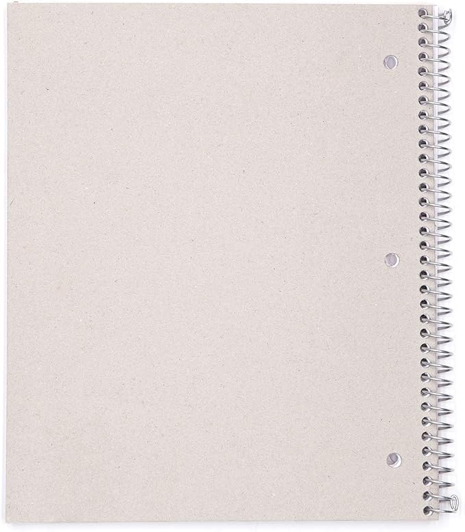 Mintra Office Durable Spiral Notebooks, 1 Subject, (Teal, Purple, White, Wide Ruled 3 Pack), 100 Sheets, Poly Pocket, Moisture Resistant Cover, Strong Chipboard back, For School, Office, Business