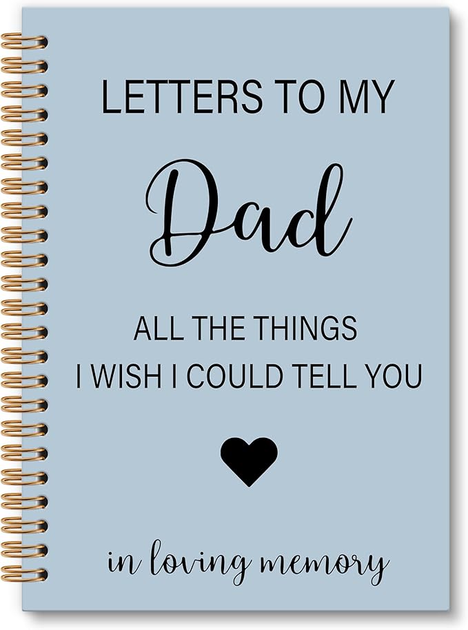 Memorial Gifts for Loss of Dad Grief Notebook Journal, Letters to My Dad in Heaven Journal, Sympathy Notebooks Gifts for Loss of Dad Father, In Loving Memory Sympathy Gifts, 6x8.2In（Blue）
