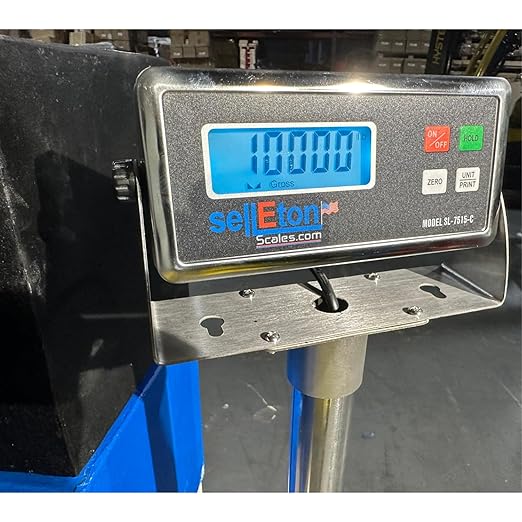 SellEton SL-700-2x2-5K Floor Scales, Accurate Pallet Scales with Smart Digital Indicator for Warehouse Shipping and Heavy Duty Industrial Weighing (24"x24", 5000 lb x 1 lb)