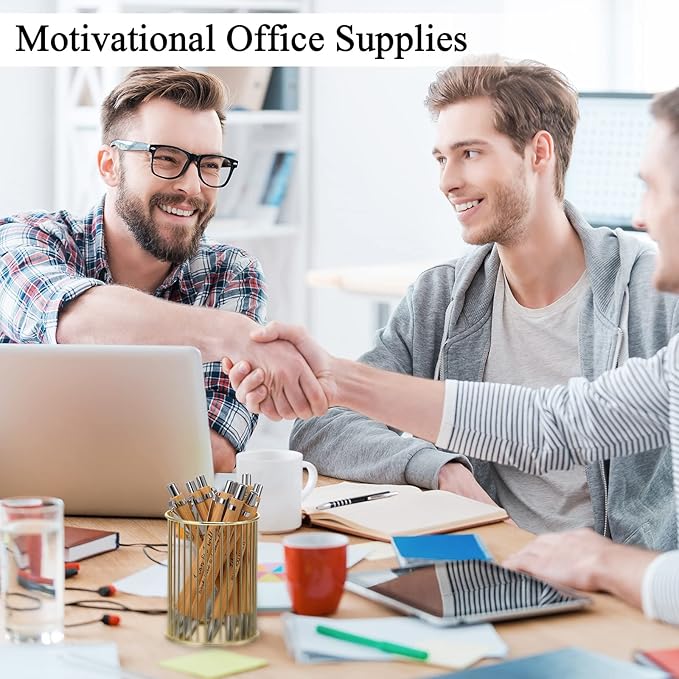 Fulmoon 30 Pcs Employee Appreciation Gifts Bulk Inspirational Bamboo Pens Motivational Thank You Wood Writing Ballpoint Pens for Coworkers Team Staff Leadership Teacher Student Back to School Gifts