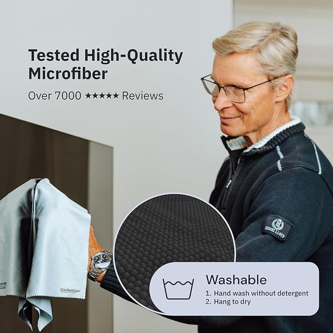 Elite Tech Gear Optical, Screen & Lens Care Kit - 3pc Spray (2x4oz+1oz) with 2 Microfiber Cloths - Alcohol-Free Eyewear Solution - 5pc Glasses Cleaner