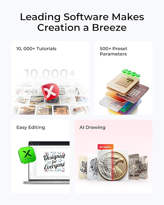 xTool M1 Ultra Laser Engraving Machine, 4-in-1 Craft Machine with 20W Laser Engraver, Inkjet Printing, Blade Cutting, Pen Drawing, Support Rotary Engraving on Tumblers - Premium Bundle