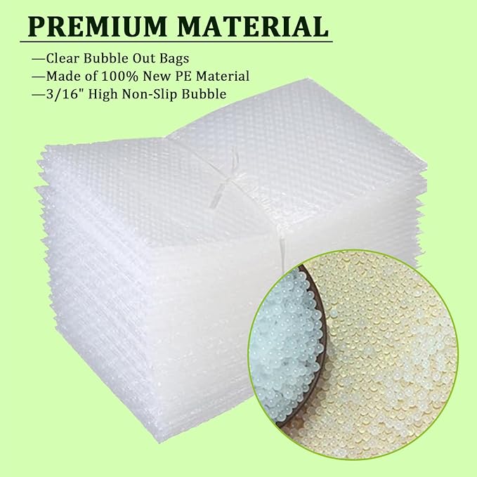 14 Pack Clear Bubble Out Bag Pouches,18x22 inch Large Bubble Bag for Extra Protection,Double Walled Shockproof Bubble Cushioning Wrap Bag Pouches for Storage,Shipping,Moving,Packing Supplies