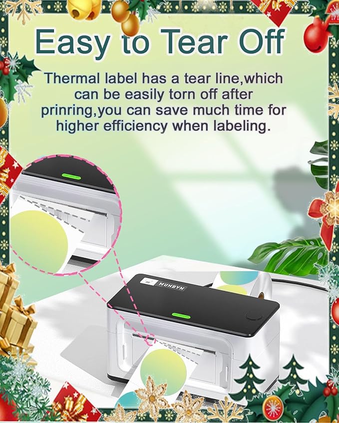 2 inch Round Thermal Labels, Thermal Printer Labels Sticker use for Barcode, Shipping, Customized, Circle Direct Thermal Stickers 500 PCS/1 Roll, Gradient Green