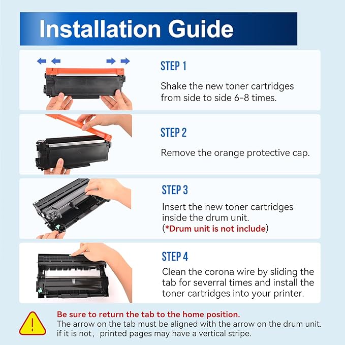 InkNI Compatible TN660 Toner Cartridge Replacement for Brother TN660 TN630 High Yield Compatible for Brother HL-L2300D DCP L2540DW HL L2320D HL L2360DW HL L2380DW MFC L2700DW Printer (Black, 4-Pack)