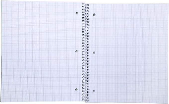 Mintra Office Durable Spiral Notebooks, 1 Subject, (Teal, 4x4 Graph 1pk), 100 Sheets, Poly Pocket, Moisture Resistant Cover, School, Office, Business, Professional