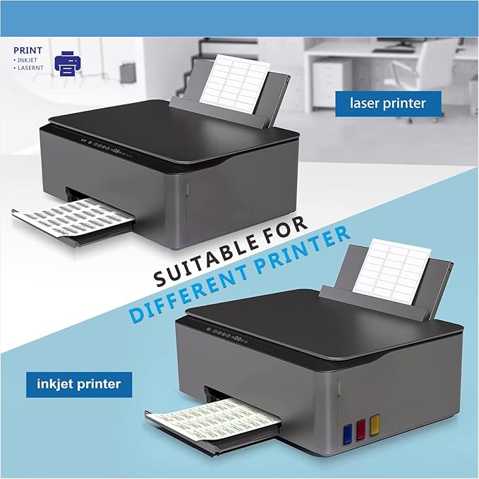 Address Labels, JIQEZNL Premium 1" x 2-5/8" Mailing Labels for Envelopes, 1800 Address Label Sticker Paper for Laser/Ink Jet Printer, White Blank Printable Sticker Labels 30 Per Sheet 8.5"×11"