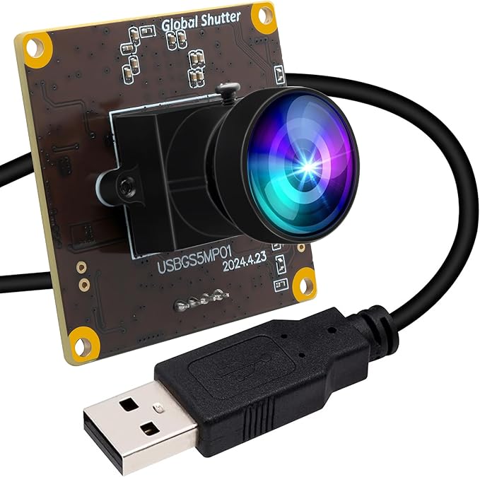 ELP 5MP Global Shutter 50fps USB Fisheye Camera for Computer, Laser Engraver, Live Streaming - 170 Fisheye Lens