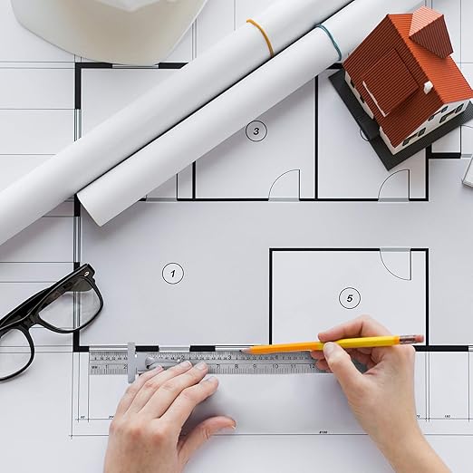 6 Inch 15 cm Pocket Ruler Flexible Precision Stainless Steel Ruler with Detachable Clips Stainless Steel Pocket Clip Scale Gauge Metric British System(3 Pieces)