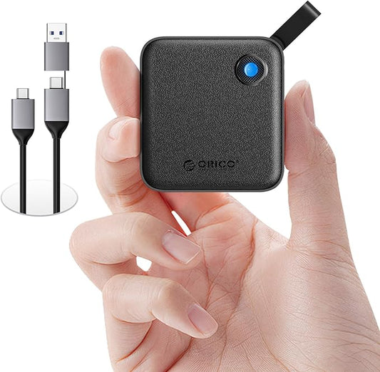 ORICO Portable SSD 256 GB with 2 in 1 USB C Cable, External Solid State Drives, Up to 460MB/s, Status Indicator, Reliable Storage for USB-C Smartphone, Tablet, PC - B5PLUS
