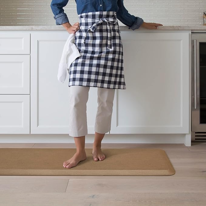 GelPro NewLife Designer Comfort Ergo-Foam Anti-Fatigue Kitchen Floor Mat, 20" x 72", Grasscloth Khaki