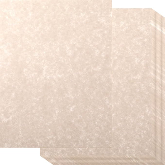Epakh 150 Pcs Old Age Parchment Paper 8.5 x 11 Inch Standard Letter Vintage Colored Old Parchment Semblance Double Side Printing Paper (Dark Beige)
