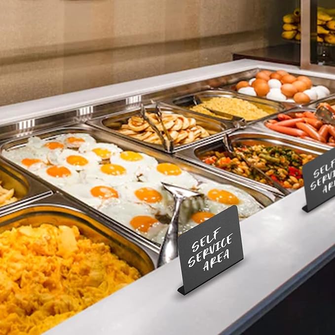 20 Pack Mini Chalkboard Signs - 4"x3" Food & Party Table Signs - Wedding & Bakery