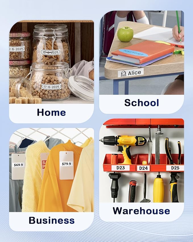 6-Pack Replace for Brother P Touch Label Tape TZe-241 TZe241 TZ-241 Compatible with Brother Label Maker Tape TZe TZ Tape PT-D410 PT-D400 PT-D610BT PT-D600, 3/4 18mm 0.7 Laminated Black on White