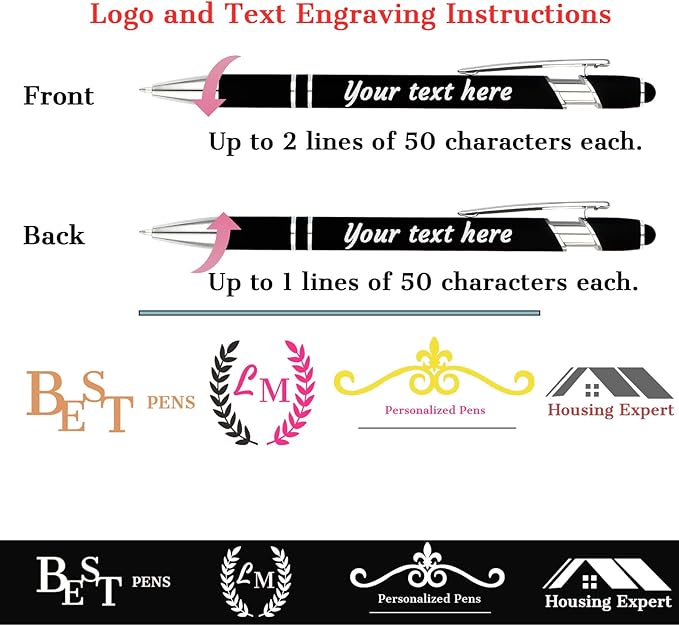 Personalized Pens with Name Logo or Message, Up to 1200 pcs Bulk Custom Metal Ballpoint Pen with Black Ink Customized Gift for Business, Graduation and Promotions (Dark Green)