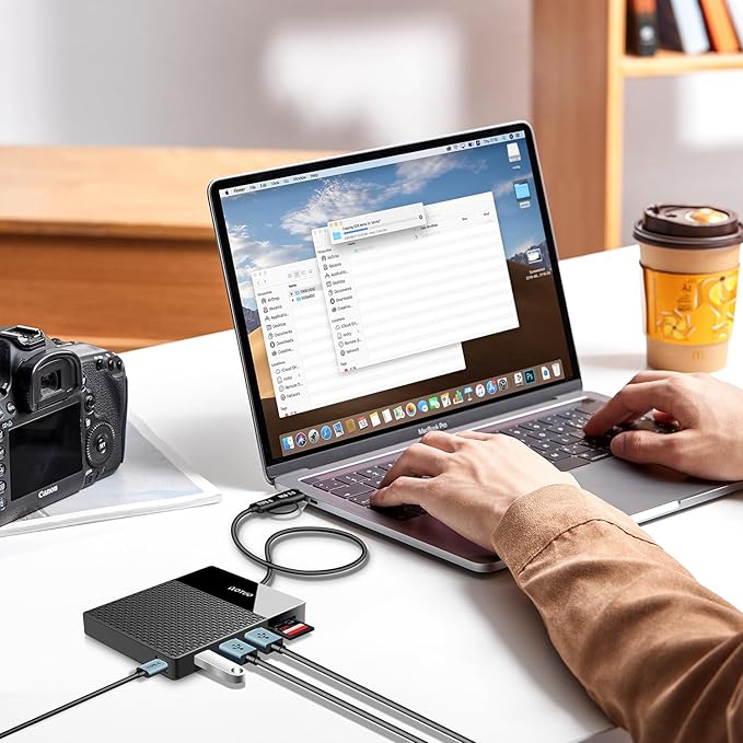 1TB Docking Station External Hard Drive, USB C Multiport Hub HDD 7-in-1, USB 3.0, SD/TF Card Reader, Multi-Function HDD for Windows, Mac, Android, TV, Phone, Laptop, Desktop, PC