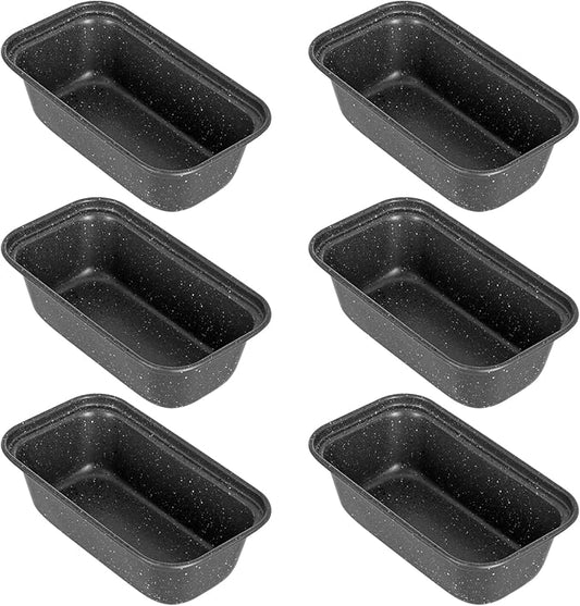 Mini Loaf Pan, 6x3 Inch Nonstick Bread Pans for Baking, Oven & Air Fryer Safe Small Banana Bread & Meatloaf Pan, Carbon Steel Baking Tins for Homemade Bread (Mini Loaf Pan(6-pack))